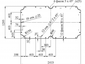 Бильярдный стол чертеж