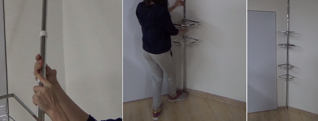 Регулировка высоты и установка полки