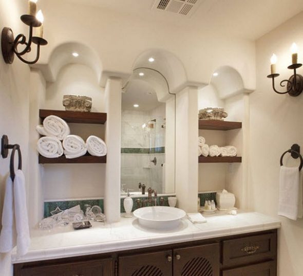 Современные полки для ванной своими руками