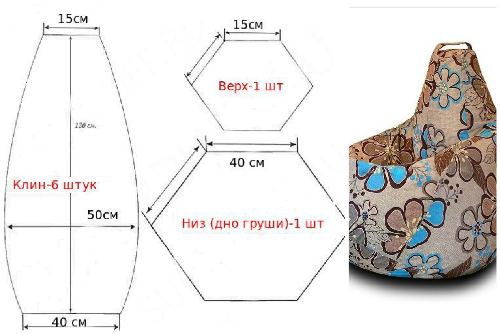 Пуф своими руками чертежи